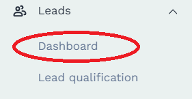 Leads - Dashboard Button